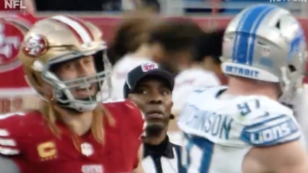Mics Caught George Kittle and Aidan Hutchinson Having Comical Conversation During NFC Title Game